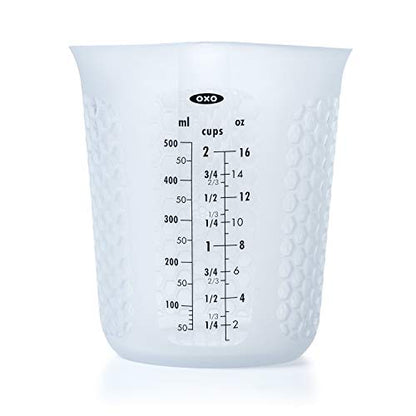 OXO Good Grips 2-Cup Squeeze & Pour Silicone Measuring Cup with Stay-Cool Pattern - size: 2 Cup, style: Cup