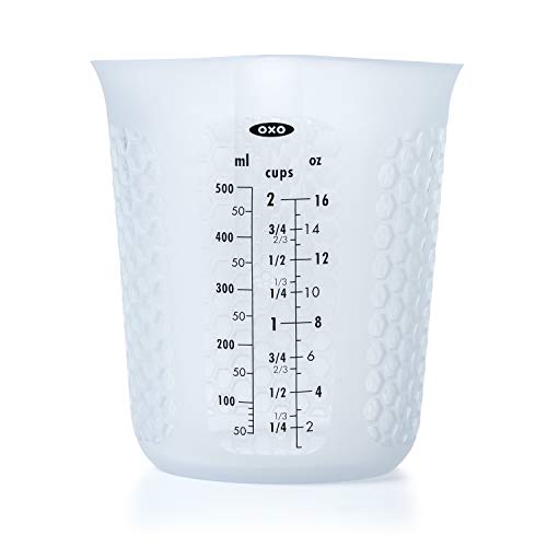 OXO Good Grips 2-Cup Squeeze & Pour Silicone Measuring Cup with Stay-Cool Pattern - size: 2 Cup, style: Cup