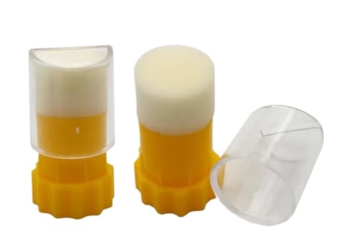 4pcs Queen Bee Marking Bottle Plastic Marker Tube Catcher Cage with Plunger Plush for Beekeeper Equipment