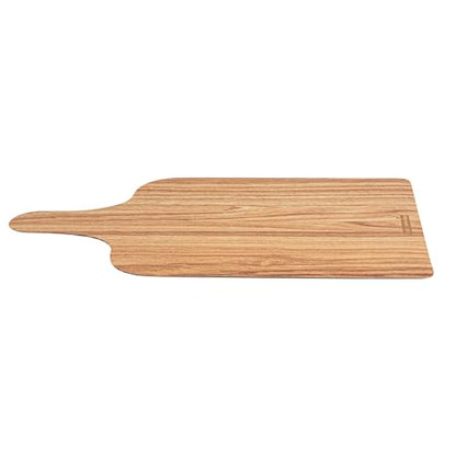 Restaurantware Cater Tek 11.8 x 7 Inch Charcuterie Boards 10 Faux Wood Cheese Boards - WIth Handle Stackable Paper Cardboard Charcuterie Boards Disposable For Serving At Catered Events