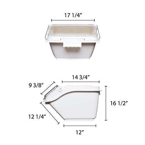 Thunder Group PLIB002S Shelf Ingredient Bin 2 Gallon (40 Cup) 11-3/4" X 14-1/2" X 8-5/8"