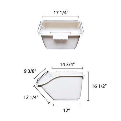 Thunder Group PLIB002S Shelf Ingredient Bin 2 Gallon (40 Cup) 11-3/4" X 14-1/2" X 8-5/8"
