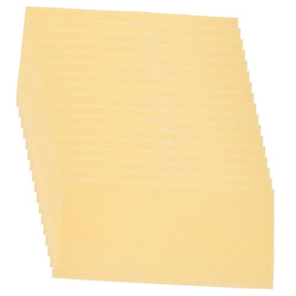 30pcs Hive Basics Beehive Wax Foundation Sheets Beehive Accessories Easy to Use Natural Beeswax for Beekeeping DIY Projects