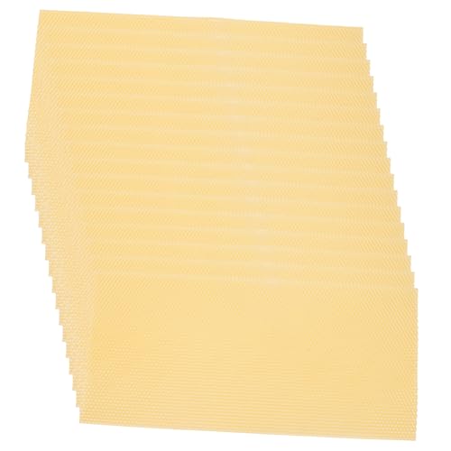 30pcs Hive Basics Beehive Wax Foundation Sheets Beehive Accessories Easy to Use Natural Beeswax for Beekeeping DIY Projects