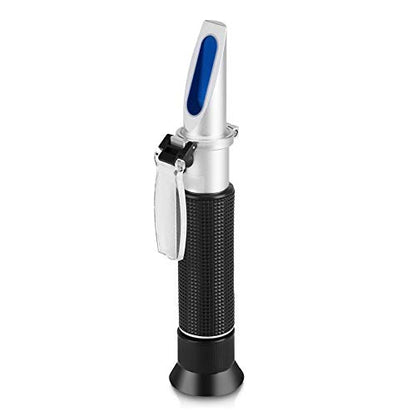 Meter Refractometer, Professional Handheld Alcohol 0-80% Test Refractometer Tester Refractometer Hydrometer with Automatic Temperature Compensation Function for Brewing Beer Wort