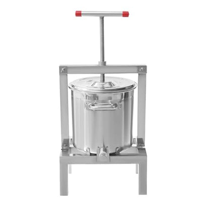 10L/2.6Gal Stainless Steel Fruit Wine Press Large Fruit Honey Presser and Cider Manual Juice Maker T-shape Apple Press extractor for Wine and Juice Making Cider Press - size: 10L/2.6Gallon