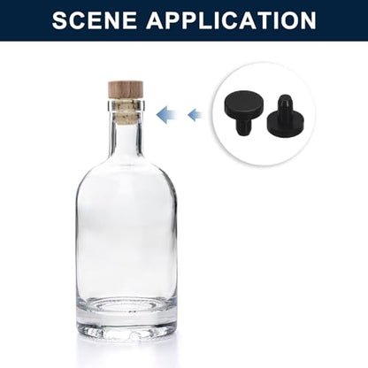 uxcell 32 Pieces Black Rubber Stopper, 4mm Plug Holes for 3.5-3.8mm/0.14-0.15" Hole - size: 3.5-3.8 mm