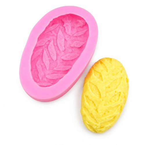 AWEJRIXX Silicone Mold for DIY Baking and Craft Projects, Flexible Reusable Mold for Chocolate, Candy, Fondant, Resin, Clay, Soap, Cake Decoration and Handmade Small Shapes (Oval Texture Shape) - color: Oval Texture Shape