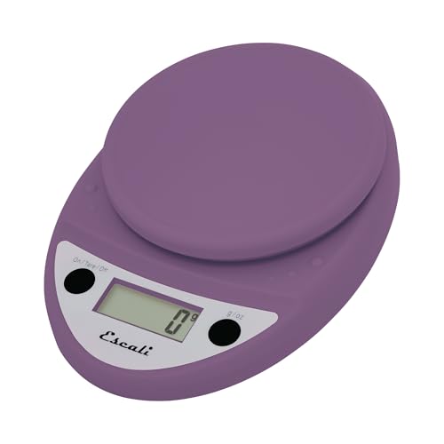 Escali Primo Digital Food Scale Multi-Functional Kitchen Scale and Baking Scale for Precise Weight Measuring and Portion Control, 8.5 x 6 x 1.5 inches, Lavender - color: Lavender