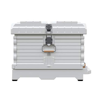 Apimaye Ergo Insulated Bee Hive Set with Plastic PRO Frames with Premier Double Wax Foundations (Single Deep) (White Body Green Entrance)