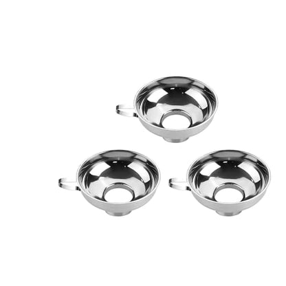 3PCS Stainless Steel Canning Funnel, 5.8in Large Funnel Wide Mouth with 2.2in Spout, Versatile Kitchen Funnels for Filling Bottles, Fits Oil, Jam, Honey & Flour, Canning Accessories