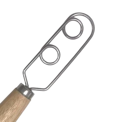 Sourdough Starter Stirring Hook and Danish Dough Whisk | Small Size to Fit in Jars | Improve the Mixing Standard Of Your Starter For Better Baking Results | New England Sourdough Starter Co. - size: 13 inches