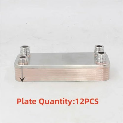 12 Plate Heat Exchanger Beer Wort Chiller Cooler Stainless Steel for Homebrew Cooling