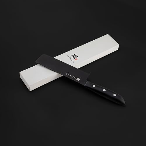 SASUGA Lightweigth Japanese Nakiri Vegetable Knife 165 mm – Made in Japan | Molybdenum-Vanadium Stainless Steel | Flat Blade for Precise Vegetable Cutting - color: Nakiri