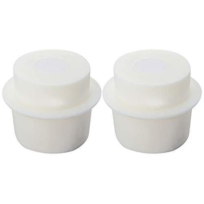 Othmro 2Pcs Drilled Rubber Stopper with Airlock, White Drilled Bungs Stopper with 1.73"-1.93" Hole for Fermentation Use, Homebrewing Beer Kombucha Airlock Stopper