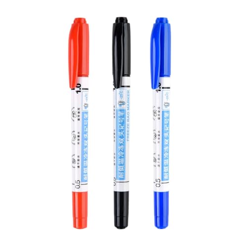 12Pcs Double Tip Permanent Markers Quick Drying Oil Based Markers Pen for Fridge Food Packaging and Warehouse Labeling