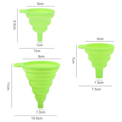 Upgrade Kitchen Funnel Set 3 Pack, Small and Large, Kitchen Gadgets Accessories Silicone Funnels for Filling Water Bottle Liquid Transfer Food Grade (D) - color: D