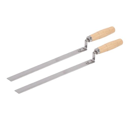 Pssopp 2 Pcs Honey Uncapping Knife, Tools Uncapping Scraper with Wooden Handle for Beekeepers Honey Extraction Tool Beekeeping Equipment 2 Pcs Knife, Stainless Steel