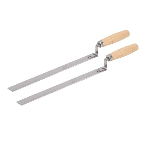 Gugxiom 2PCS Honey Uncapping Cutter with Wooden Handle, Stainless Steel Beekeeping Honey Extraction Knife for Bee Frames