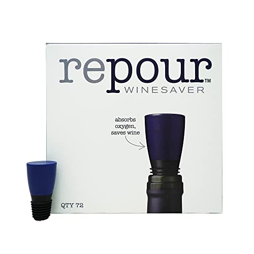 Repour Wine Saver and Stopper - Removes Oxygen, Preserving and Keeping Wine As Fresh As The Day The Bottle Was Opened (72-Pack) - color: Blue, size: 72-Pack