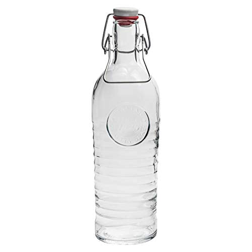 Bormioli Rocco Officina 1825 flip Vintage Top Bouteille en verre - 1000 ml (33,75 oz) - size: 40.6 Ounces