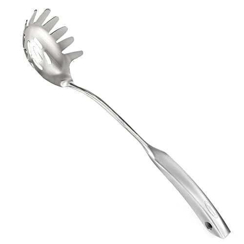 Spaghetti Server, [Rustproof, Integral Forming, Durable] Newness 304 Stainless Steel Pasta Fork with Vacuum Ergonomic Handle, Comfortable Grip Design Spaghetti Server for Kitchen, 14.33 Inches - size: Spaghetti Server