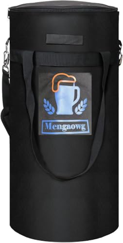 5 Gallon Keg Cooler Insulated Bag – Portable Cornelius (Corny) Keg Cooler for Homebrew Beer, Fits Ball Lock & Pin Lock Kegs, Ice Pack Compatible, Outdoor Party & Tailgating
