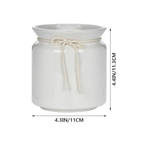 Ceramic Kimchi Jar 500ml Sealed Food Storage Container with Lid Airtight Fermentation Crock for Pickles Sauerkraut and Kitchen Use