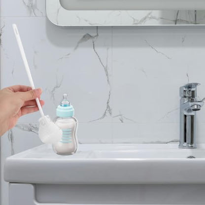 Cabilock Silicone Bottle Brush for Baby Bottles with Soft Bristles Long Handle Cleaning Brush for Narrow Neck Water Bottles Tumblers and Sports Bottles