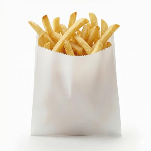 White Paper Bags 6x6.5" - Restaurant Takeout Sandwich Bags for Fast Food, Deli, Food Truck - 1000 Count Bulk - style: Large White