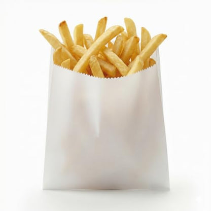 White Paper Bags 6x6.5" - Restaurant Takeout Sandwich Bags for Fast Food, Deli, Food Truck - 1000 Count Bulk - style: Large White