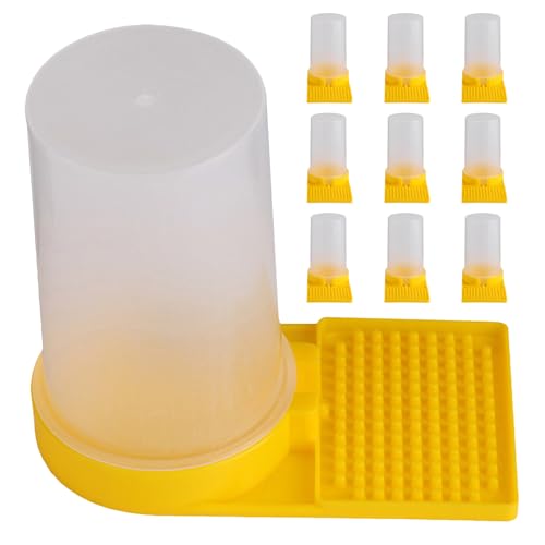 HEMOTON 10pcs Honey Beehive Entrance Feeders and Bee Hive Water Feeders for Beekeeping with Large Capacity European Style Watering Station for Hive Feeding