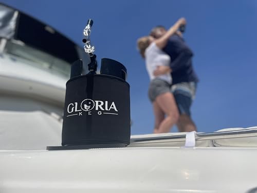 Gloria 7L (1.8 Gal) Mini Keg, Pressurized Keg for Drinks, with Tap System, Co2 Regulated, Stainless Steel - size: 7L Black