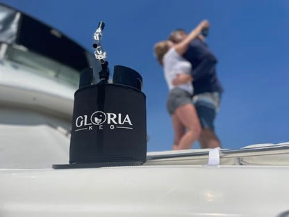 Gloria 7L (1.8 Gal) Mini Keg, Pressurized Keg for Drinks, with Tap System, Co2 Regulated, Stainless Steel - size: 7L Black
