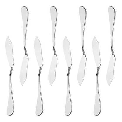 8pcs Stainless Steel Butter Knife, Cheese/Butter Spreaders, Breakfast Spreads Knives,Cheese and Condiments - color: 8pcs