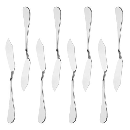 8pcs Stainless Steel Butter Knife, Cheese/Butter Spreaders, Breakfast Spreads Knives,Cheese and Condiments - color: 8pcs