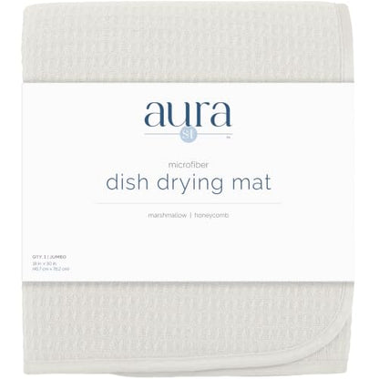 S&T INC. Dish Drying Mat Jumbo, 18” x 30”, Absorbent Microfiber Kitchen Counter Mat, Dish Drying Pad for Dishes, Utensils, Pots and Pans, Jumbo, Cream - size: 18" x 30"