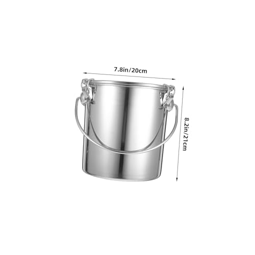 304 Stainless Steel Sealed Transport Bucket Locking Lid 6L Leak-Proof Food Storage Container for Cooking Oil Disposal and Grease Transport