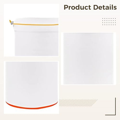 5 Pcs Nylon Mesh Straining Bags, 5 Gallon Hydroponic Filters for Juicing, Brewing, and Nut Milk