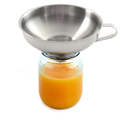 Norpro Stainless Steel Wide-Mouth Funnel w/ Handle, Silver (1 EA)