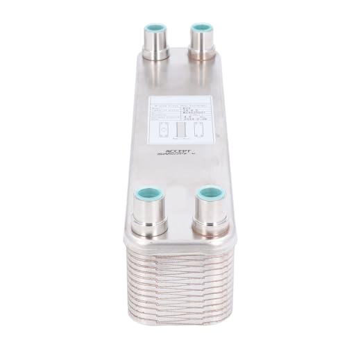 304 Stainless Steel Brazed Plate Heat Exchanger 4.5MPa Wort Chiller with 99.9% Copper Brazing for Beer Water Laboratory Home Brewing