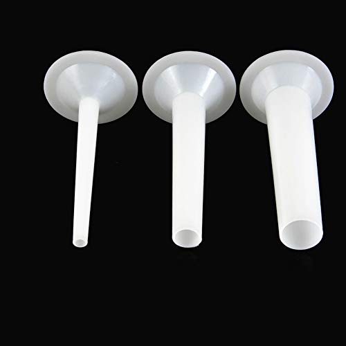 A Set of 3pcs Plastic Sausage Stuffing Tubes Manual Sausage Stuffer Funnels for Meat Grinder Funnel Attachment Kit Food Grade Meat Grinder