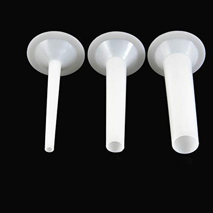 A Set of 3pcs Plastic Sausage Stuffing Tubes Manual Sausage Stuffer Funnels for Meat Grinder Funnel Attachment Kit Food Grade Meat Grinder
