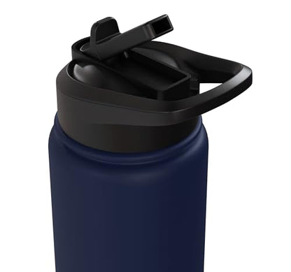 Proud Parent Sourdough Starter Active Yeast Stainless Steel Insulated Water Bottle - color: Navy Blue