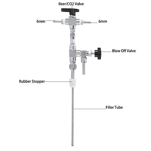 Brickman Beer Gun Filler, Beer Bottle Filler, Adjustable Counter Pressure Bottling Wand, 304 Stainless Steel Beer Homebrew Tool Kit