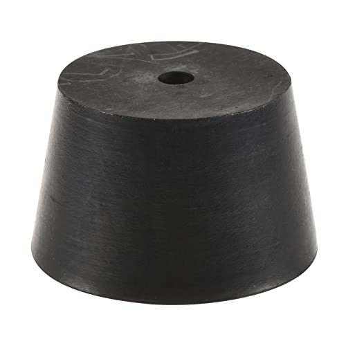 MECCANIXITY Rubber Tapered Plug 33mm to 41mm with Hole Test Tubes Bungs Stopper Black for Lab Home - size: 33mm - 41mm