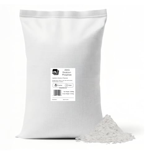 Dicalcium Phosphate Anhydrous DCP Powder - 25 kg (55 lb) - Food Anti-Caking Agent & Supplement Filler Excipient - Tablet & Capsule Flow Glidant - size: 881 Ounce (Pack of 1)