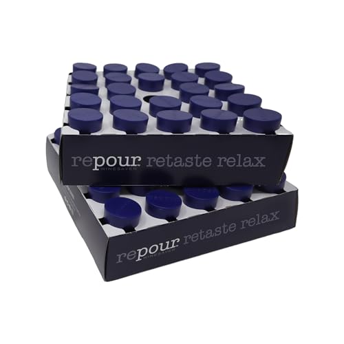 Repour Wine Saver and Stopper - Removes Oxygen, Preserving and Keeping Wine As Fresh As The Day The Bottle Was Opened - 48-Pack Blue - color: Blue, size: 48-Pack