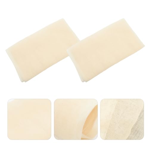Holibanna 2Pcs Unbleached Cheesecloth Kitchen Washing Cloths Reusable Filter Cloth for Straining Cooking Baking for Cheese Making and Nut Milk