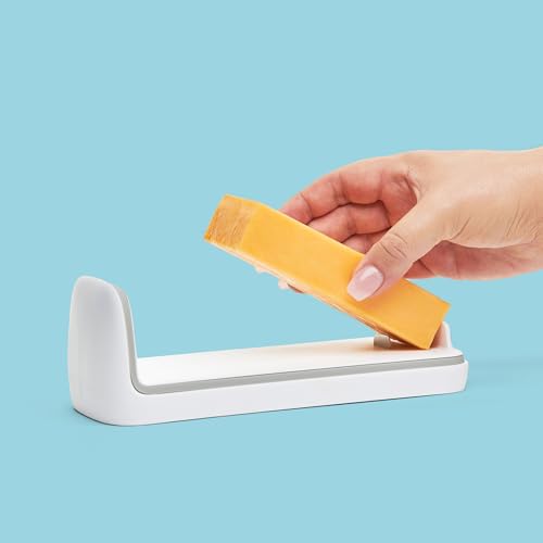 Chef'n 2-in-1 Cheese Slicer and Storage Container | Integrated Lid Keeps Cheese Fresh | Ideal Gift for the Cheese Lover - style: Cheese